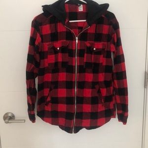 H&M Buffalo Check ZIP-Up With Hood